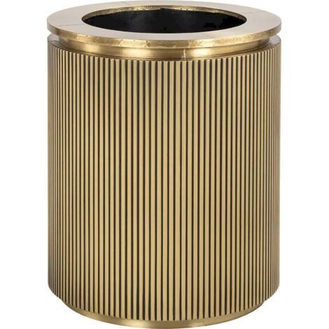 Cache-pot en métal brossé or - Doré brossé