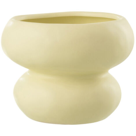 Cache-Pot en Porcelaine "Ryan" 19cm Jaune