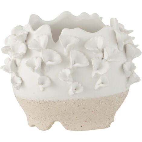 Cache-Pot en Poterie "Anémone" 25cm Naturel