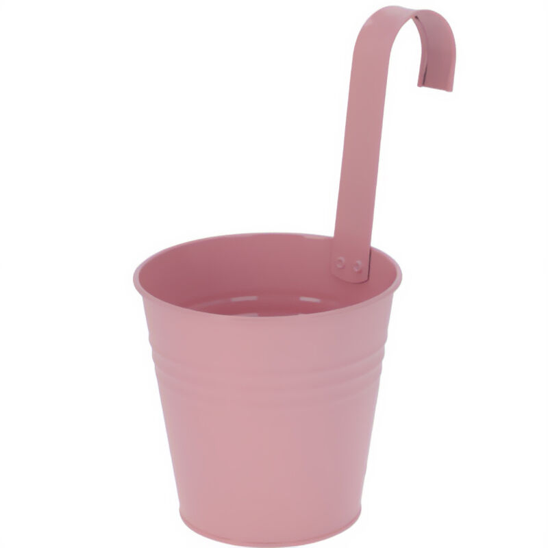 Cache-pot en zinc avec crochet, 13 x 13,5 cm