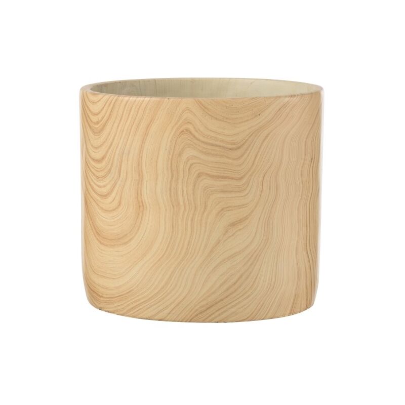 Cache-pot en céramique beige 21.5x21.5x19.5 cm