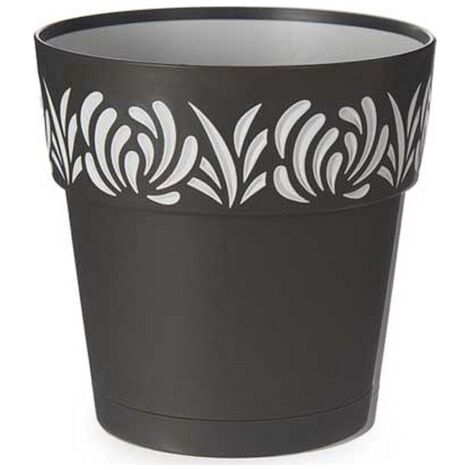 Cache-pot Gaia Anthracite Plastique (19 x 19 x 19 cm)