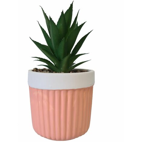 Cache-pot garni boho rose en grès