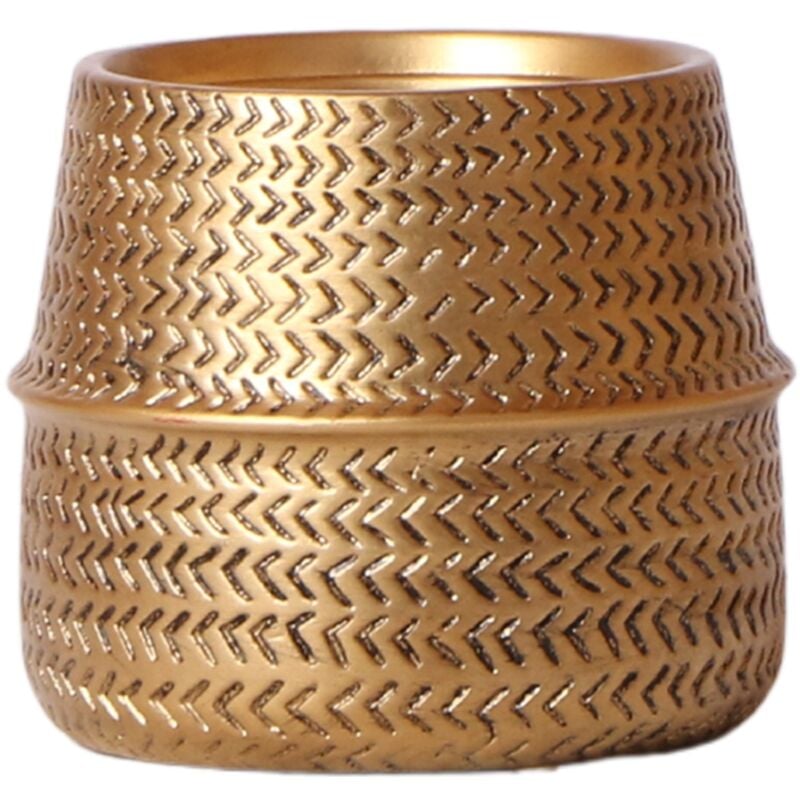 Cache-pot Groove - cool et groovy - aspect précieux - or - convient aux pots de 9 cm