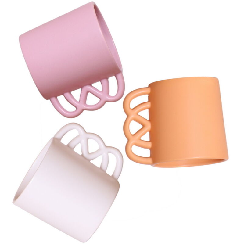 Cache-pot Happy Mug - tasse à café heureuse - céramique joyeuse convenant aux pots de 9 cm - rose