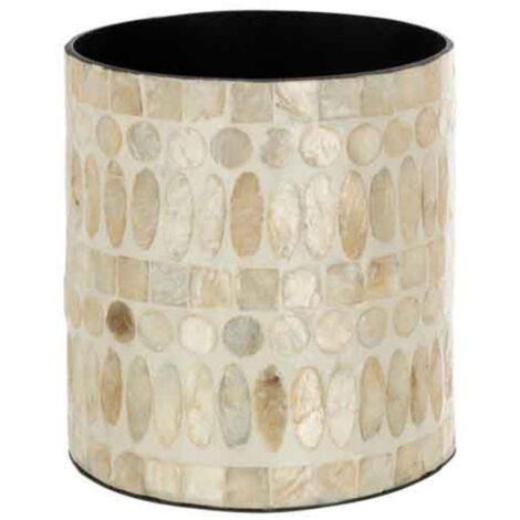 Cache-Pot Imprimé Design "Delta" 15cm Beige