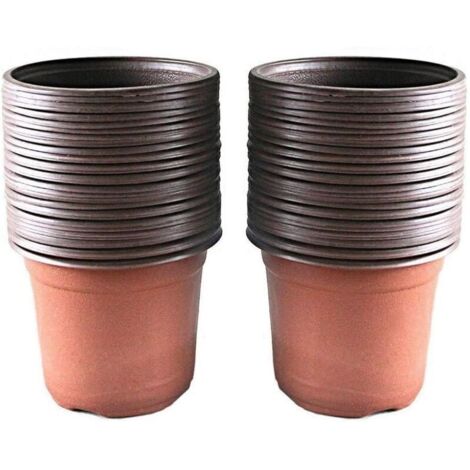 Cache-pot Lot de 100 Pots en Plastique pour semis et Plant, 10 cm