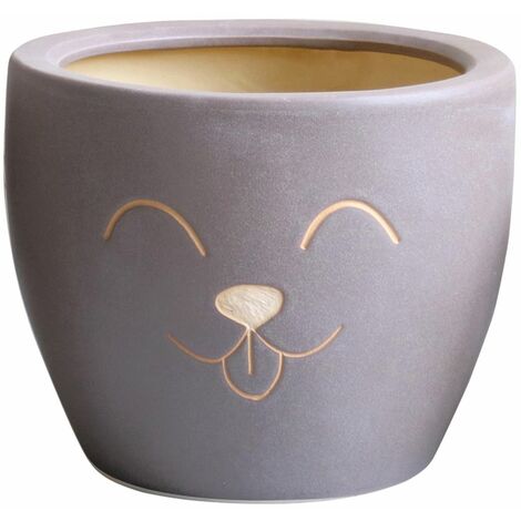 Cache pot Petsy Taupe en Terre Cuite 23 cm
