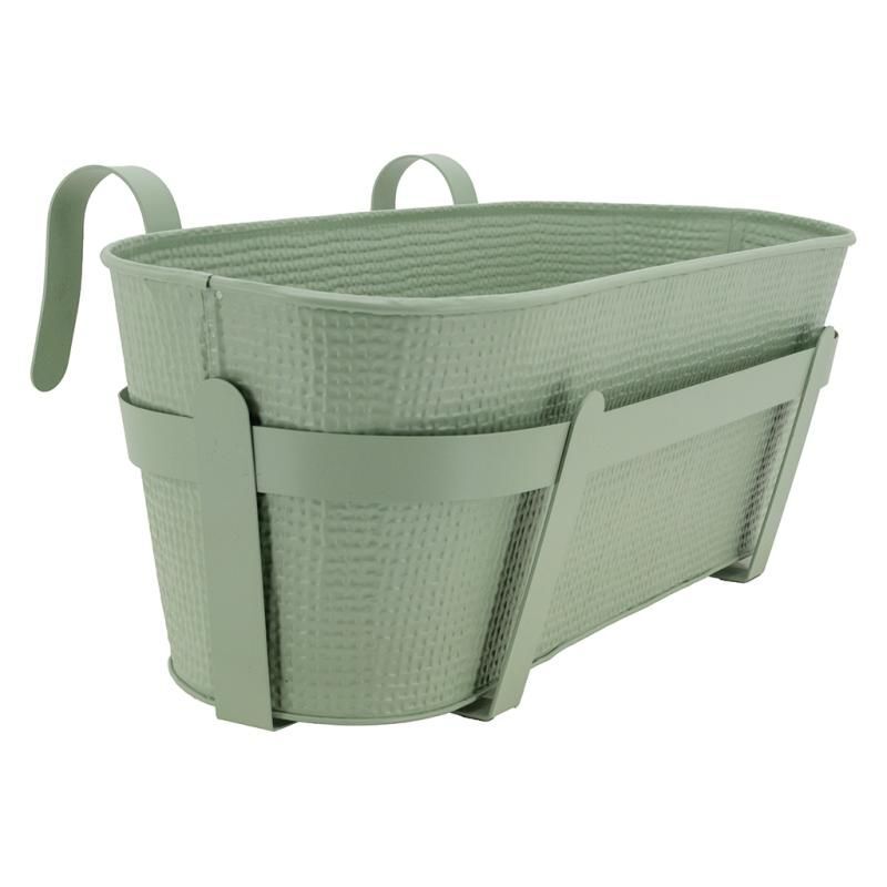 Cache-pot rebord de fenêtre en métal Grande kaki