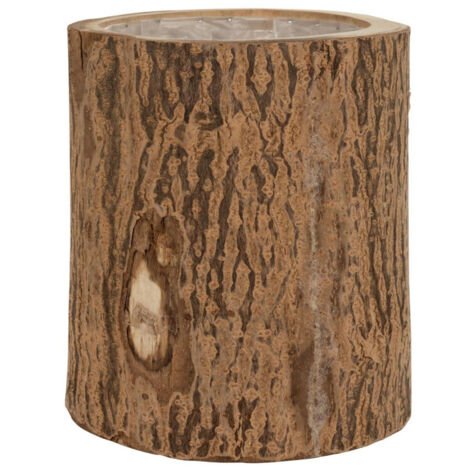 Cache-Pot Rond en Bois "Berk" 32cm Naturel