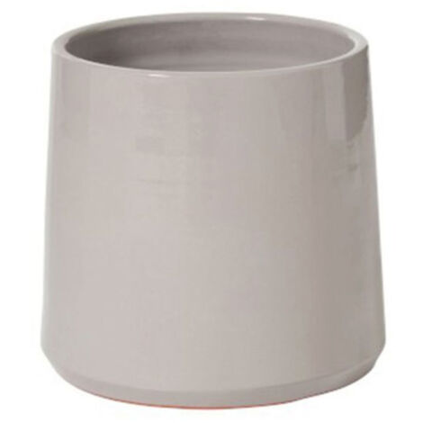 Cache Pot Rond en Céramique "Can" 24cm Gris