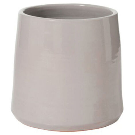 Cache Pot Rond en Céramique "Can" 28cm Gris