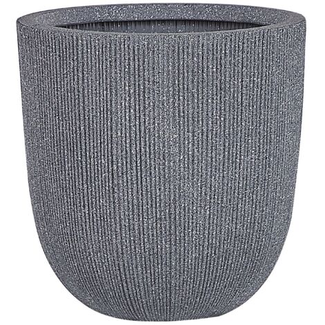 Cache-pot rond gris 37 x 37 x 38 cm CHIOS