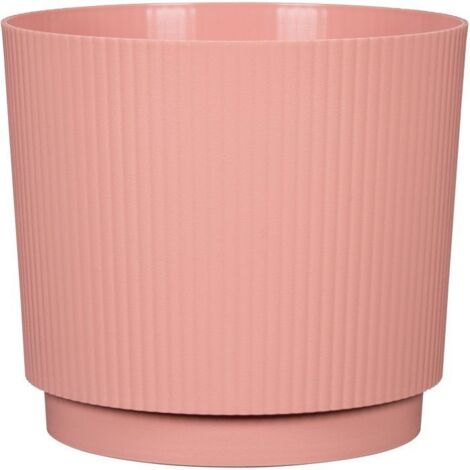 Cache-pot rotondo - GARDEN ID - Lino - Ø 25 - 7 L - H 22 cm - Rosa