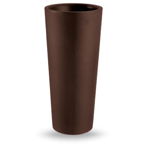Cache pot rotondo in resina "Genesis" h. 100 cm. Bronzo