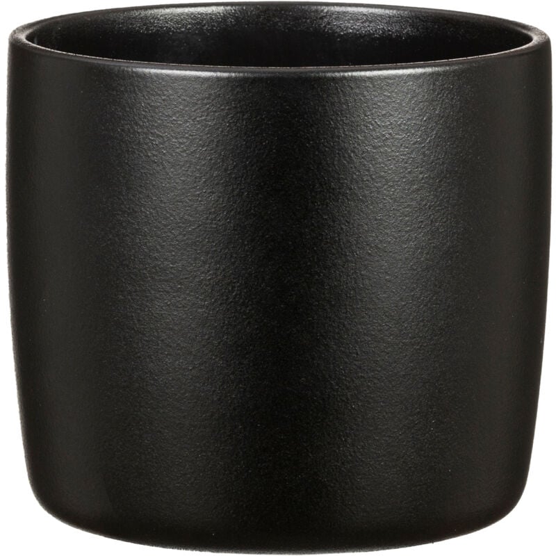 Solido. Pot de fleurs en céramique. Couleur : Ebano. 28 cm de diamètre. 25.3 cm de haut. 12.9 l Vol. - Scheurich