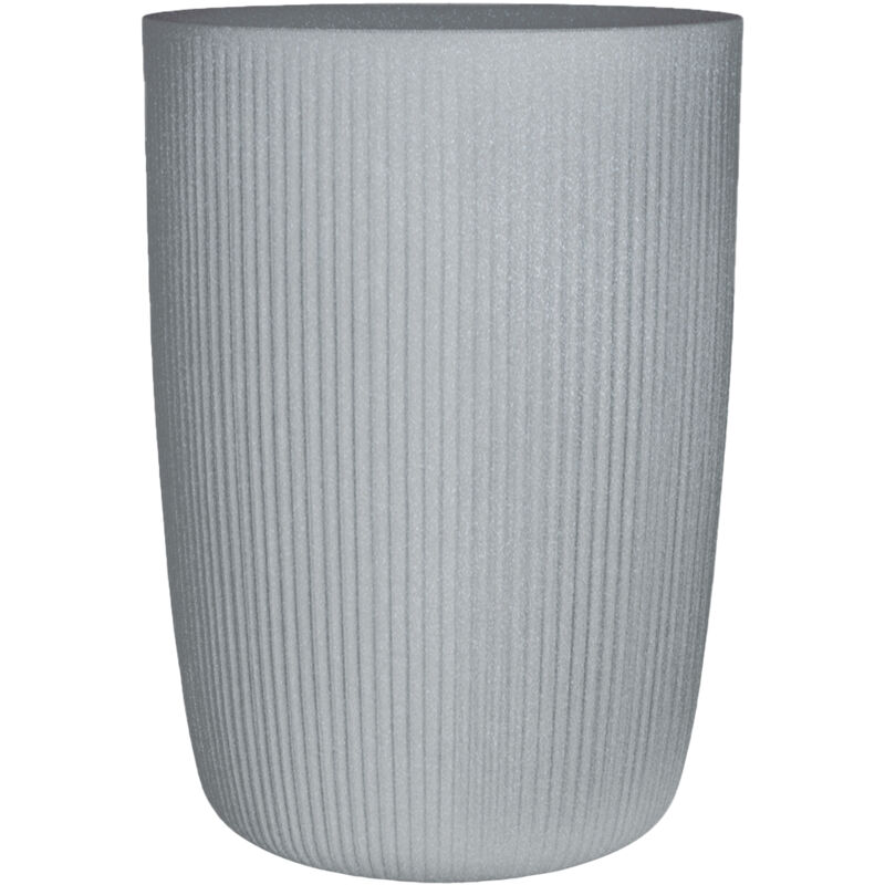 Linetto High 54. pot haut/pot de fleurs/pot de plantes. rond. en plastique couleur : Stony Grey. 38.6 cm diamètre. 53.9 cm hauteur. 50 l vol.