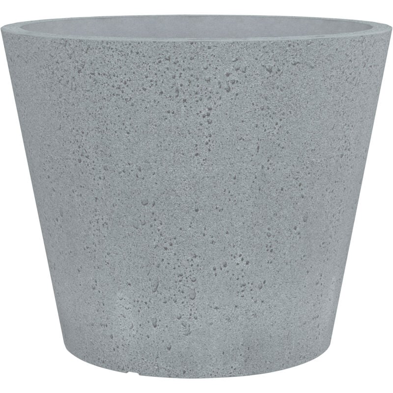 C-Cone 30, vase/pot de fleurs/pot de plantes, rond, en plastique couleur : Stony Grey, 28.5 cm de diamètre, 24.3 cm de hauteur, 10 l vol. - Scheurich