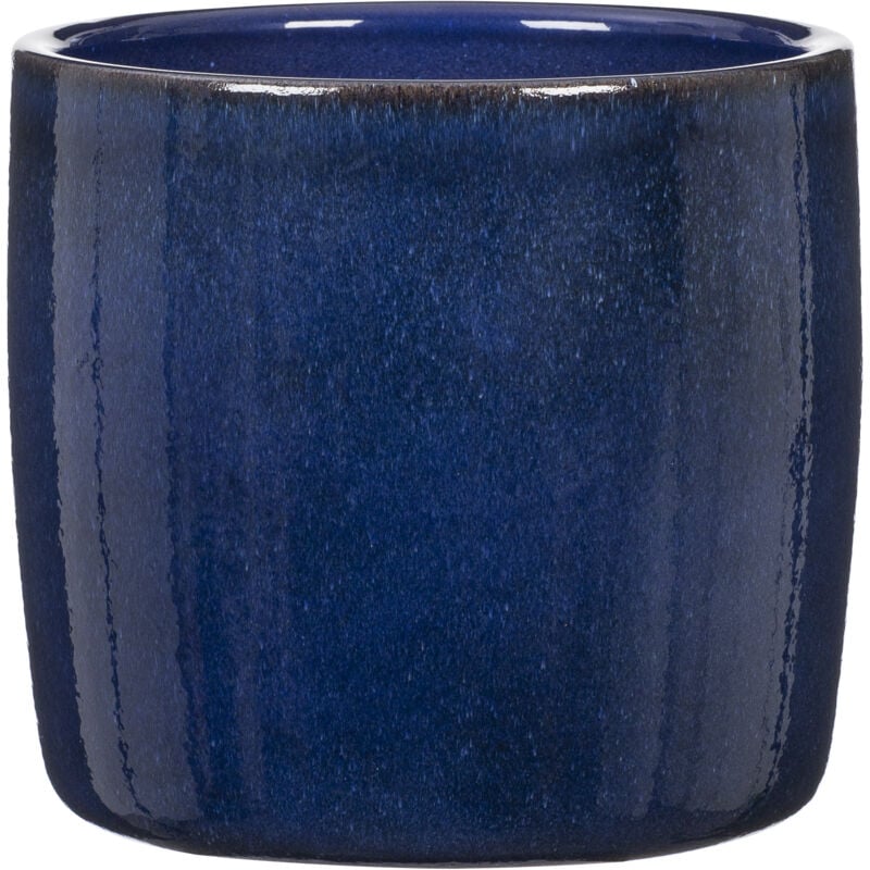 Solido, pot de fleurs en céramique, couleur : Mystic Blue, diamètre 17.6 cm, hauteur 16 cm, 3.1 l vol. - Scheurich
