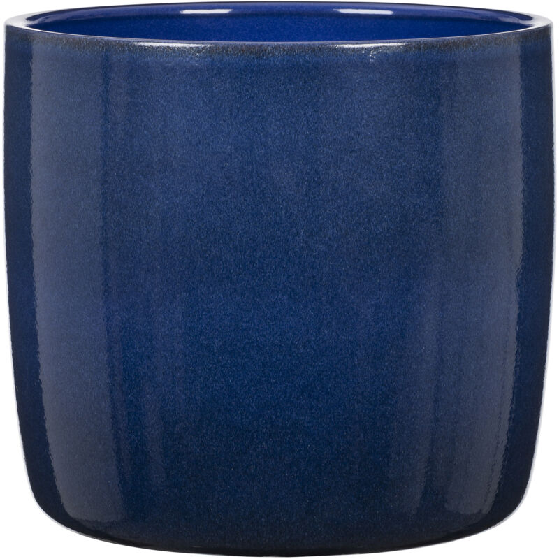 Solido. Pot de fleurs en céramique. Couleur : Bleu mystique. 24.1 cm de diamètre. 21.9 cm de haut. 8.2 l Vol. - Scheurich