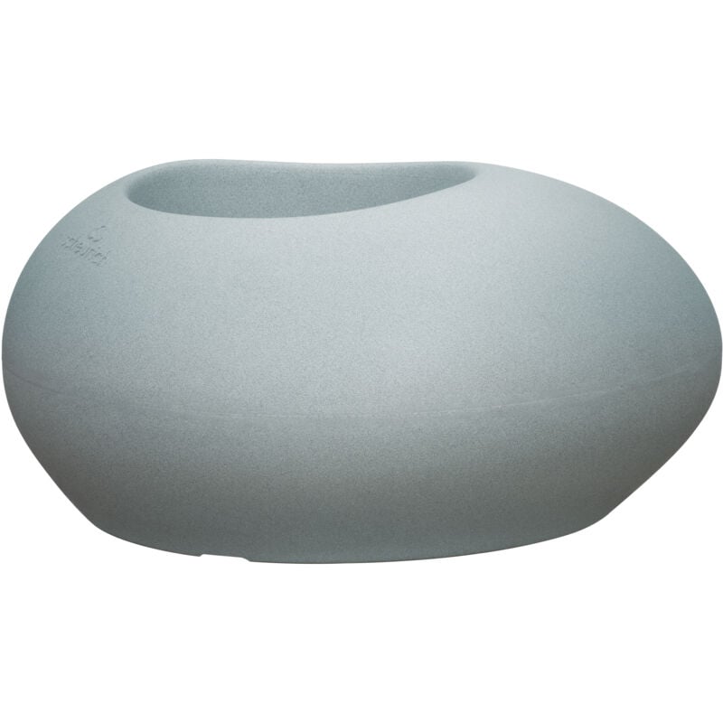 Scheurich - Flow 73. vase/pot de fleurs/pot de plantes. en forme de galet. en plastique couleur : Stony Grey. 73 cm de largeur. 58 cm de profondeur.