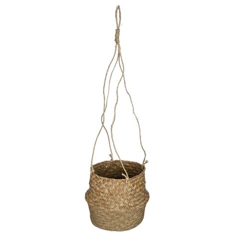 Cache pot seagrasse etnik D18 - Atmosphera créateur d'intérieur - Naturel
