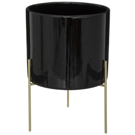 Cache-Pot sur Pied Sublima 22cm Noir