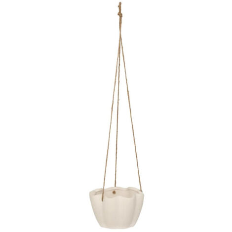 Cache-Pot Suspendu "Wild Romance" 17cm Blanc