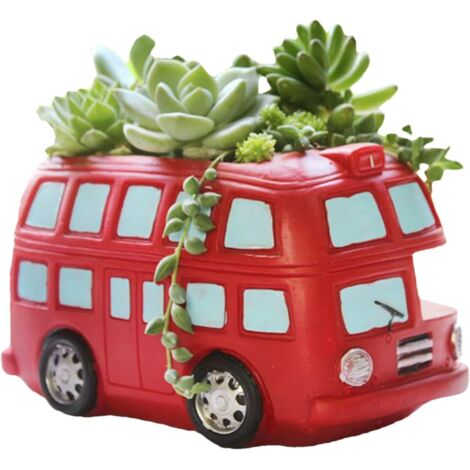 Cache - Pot - Vases Créatifs en Résine - Porte - Décoratif Motif Bus pour