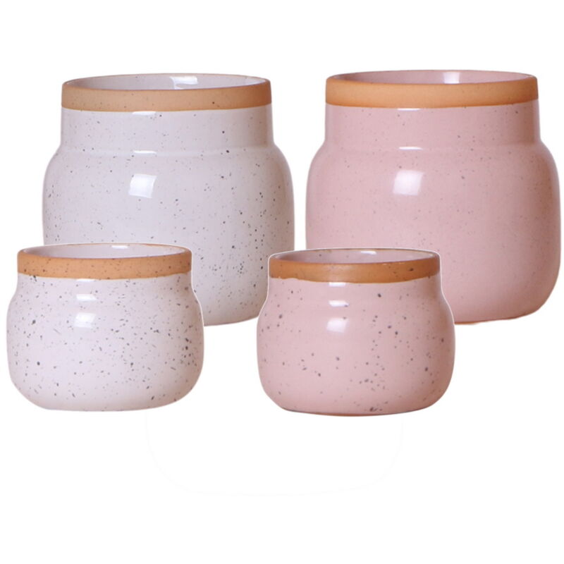 Cache-pot Vintage Bowl - céramique look vintage - rose - adapté aux pots de 6cm