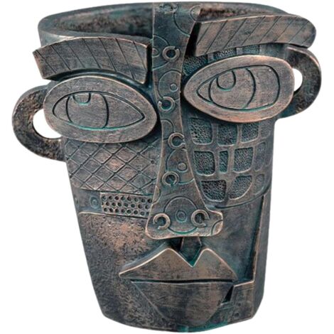 Cache - Pot Visage Abstrait - Planteur en Résine Pots de Tête Abstraits -