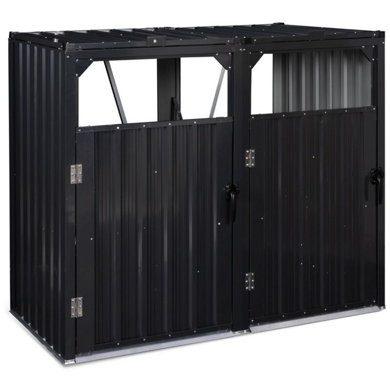 Cache poubelles extérieur métallique