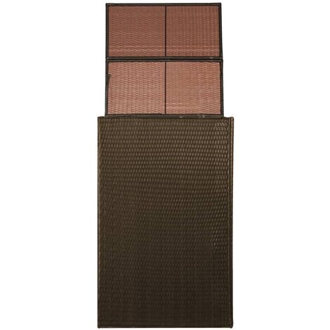 Cache-poubelles Résine tressée 76x78x120 cm Marron