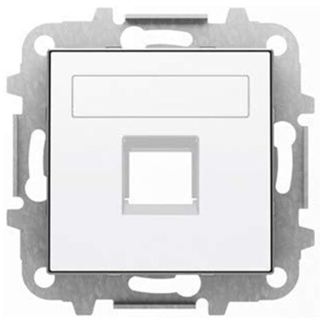 Cache-prise pour ordinateur avec volet roulant Niessen Serie Sky  Blanc