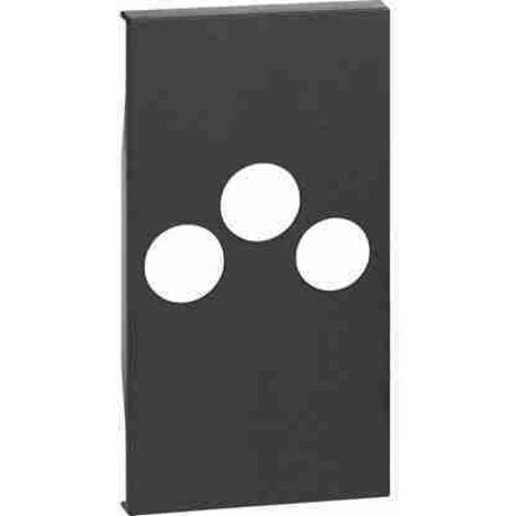 Cache-prise TV BTIKG26M2, réf. K4210M2D - 2 modules - noir