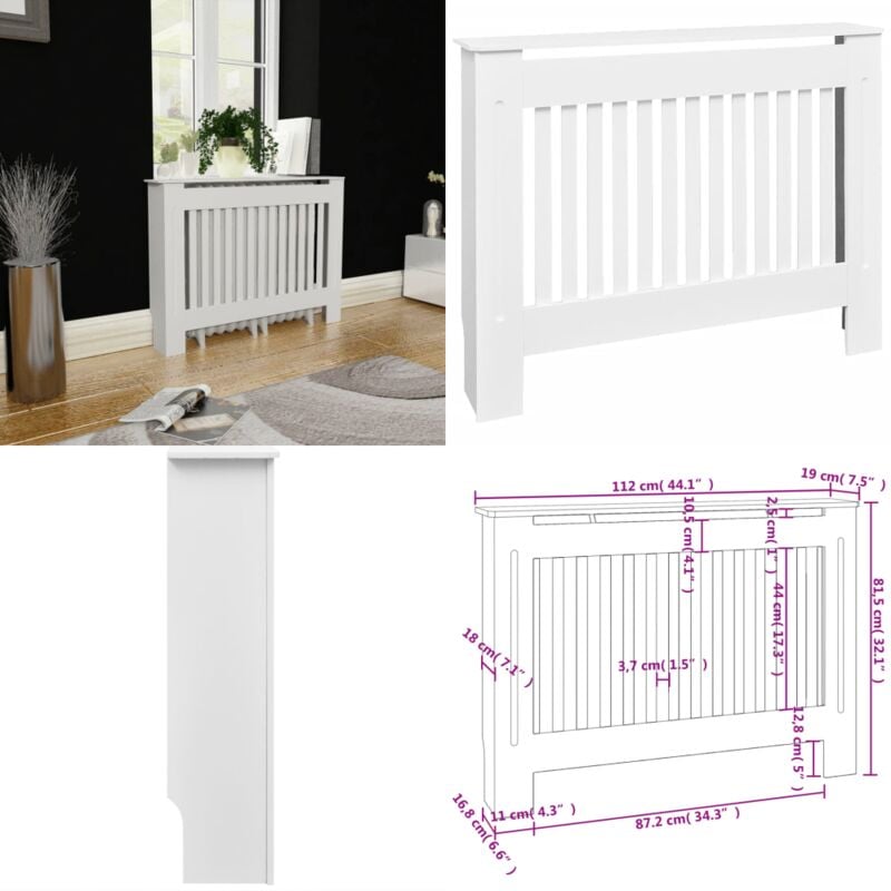 Cache-radiateur 112 cm mdf Blanc - cache-radiateur - cache-radiateurs - Home & Living - Blanc