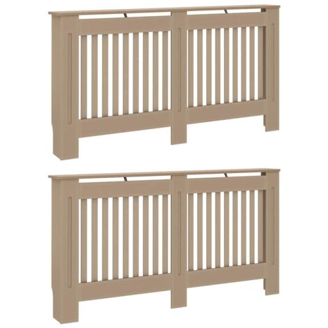 Cache-Radiateur 2 pcs Marron 205 x 20.5 x 81.5 cm CFW99696