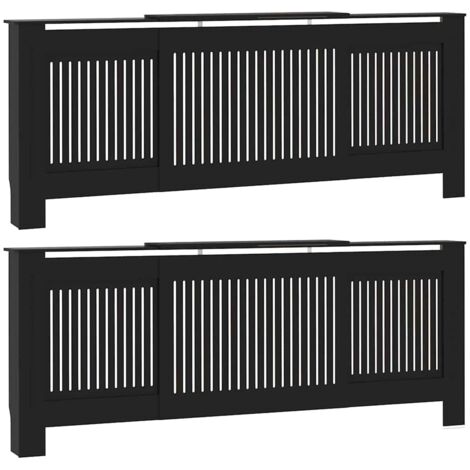 Cache-Radiateur 2 pcs Noir 205 x 20.5 x 81.5 cm CFW46028