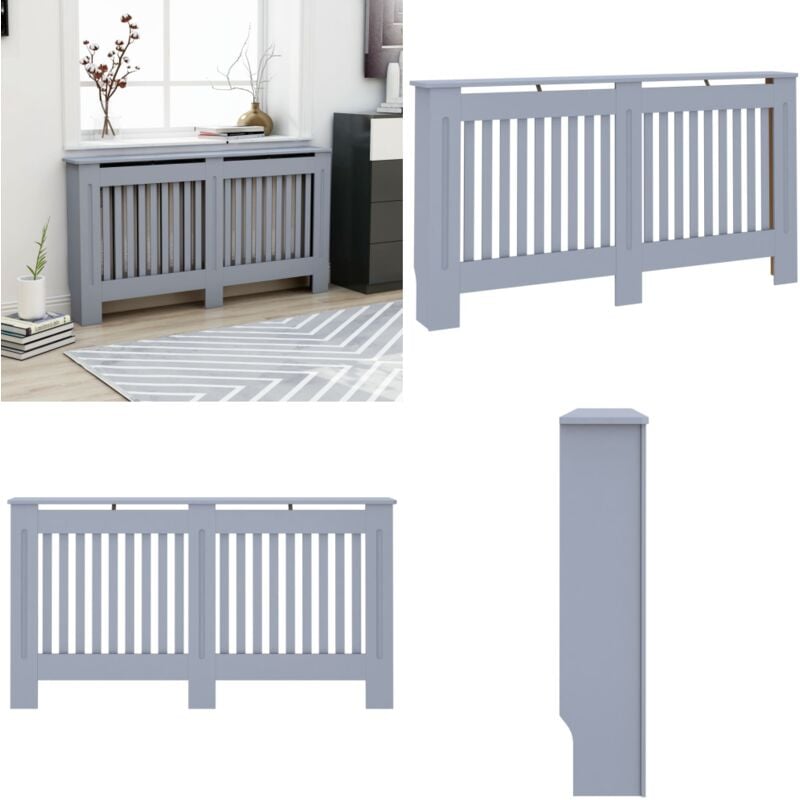 Cache-radiateur anthracite 152x19x81,5 cm mdf - cache-radiateur - cache-radiateurs - Home & Living - Anthracite