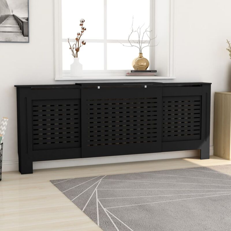 Cache-radiateur mdf Noir 205 cm Vidaxl