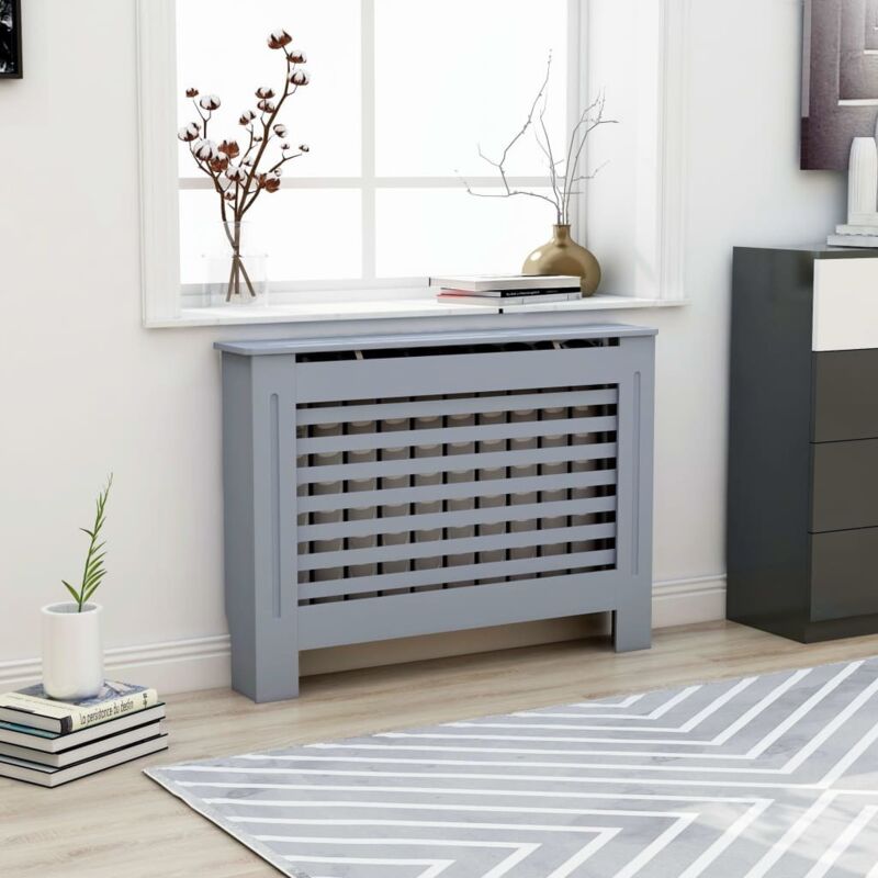 vidaXL Cache-radiateur anthracite 112x19x81,5 cm MDF