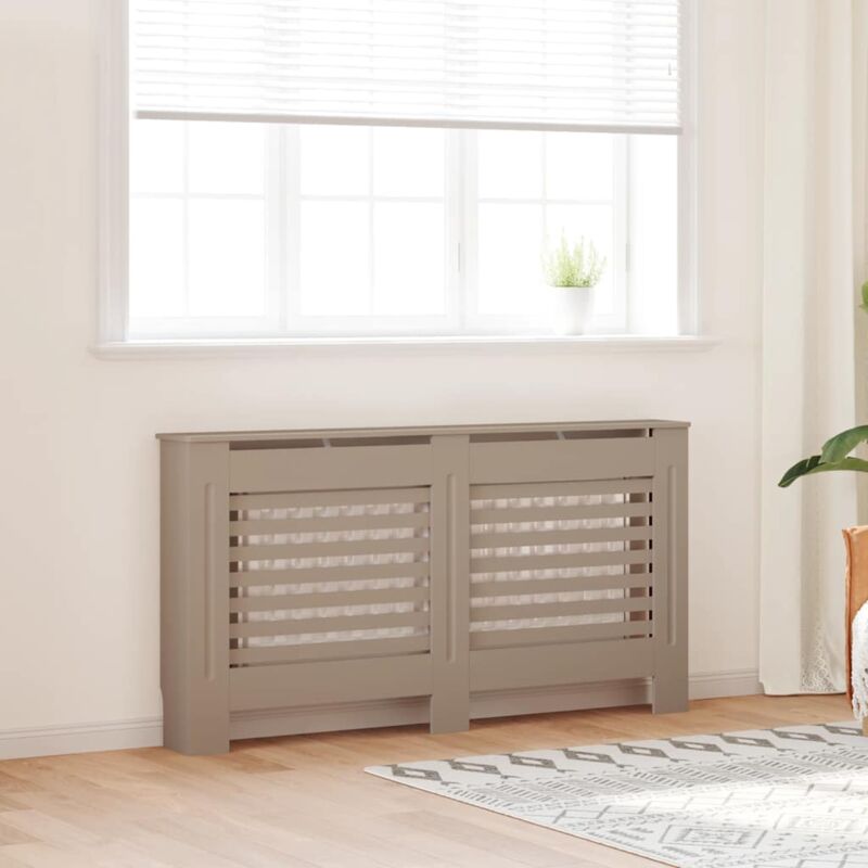 Couverture du radiateur brun dans mdf Différentes tailles Horizontal Slat Taille : 152x19x81 cm