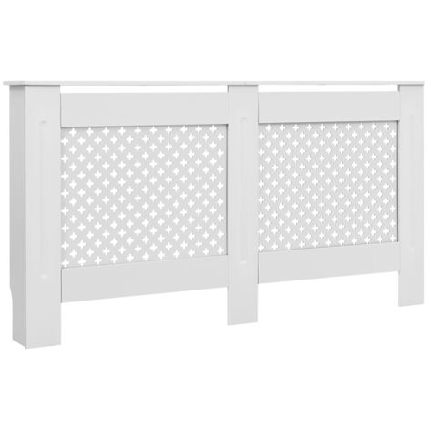 Cache-radiateur Blanc 152x19x81,5 cm MDF