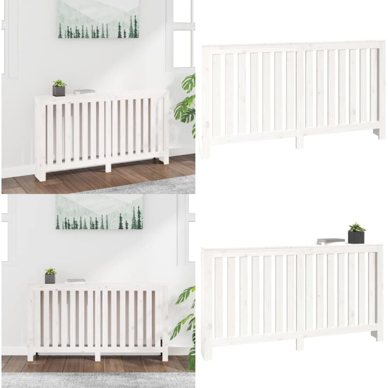 Cache-radiateur Blanc 153x19x84 cm Bois massif de pin - cache-radiateur - cache-radiateurs - Home & Living - Blanc