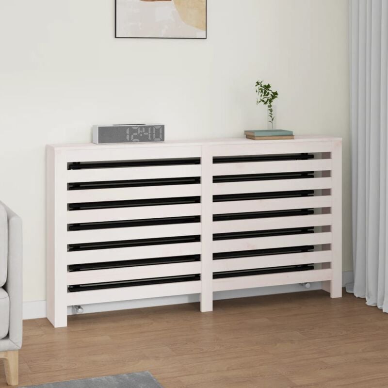Vidaxl - Cache-radiateur Blanc 153x19x84 cm Bois massif de pin