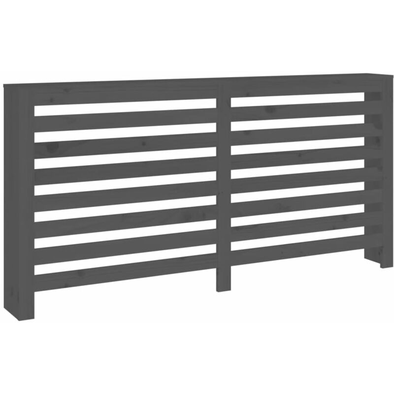 Vidaxl - Cache-radiateur Gris 169x19x84 cm Bois massif de pin