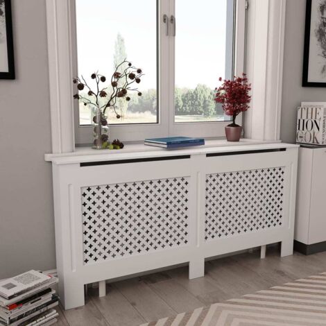 Cache-radiateur Blanc 172x19x81,5 cm MDF - The Living Store
