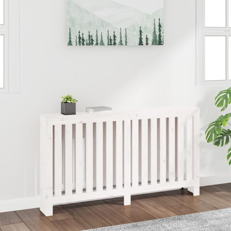 Vidaxl - Cache-radiateur Blanc 153x19x84 cm Bois massif de pin