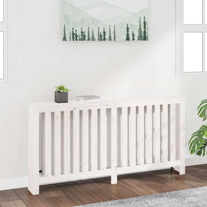 Vidaxl - Cache-radiateur Blanc 169x19x84 cm Bois massif de pin