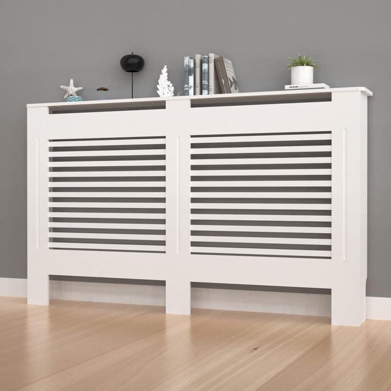 Cache Radiateur Blanc - Grille Cache Radiateur Maison en mdf Couvre Radiateur Bois Cache-Radiateur Mural Couverture de Radiateur - Blanc Taille